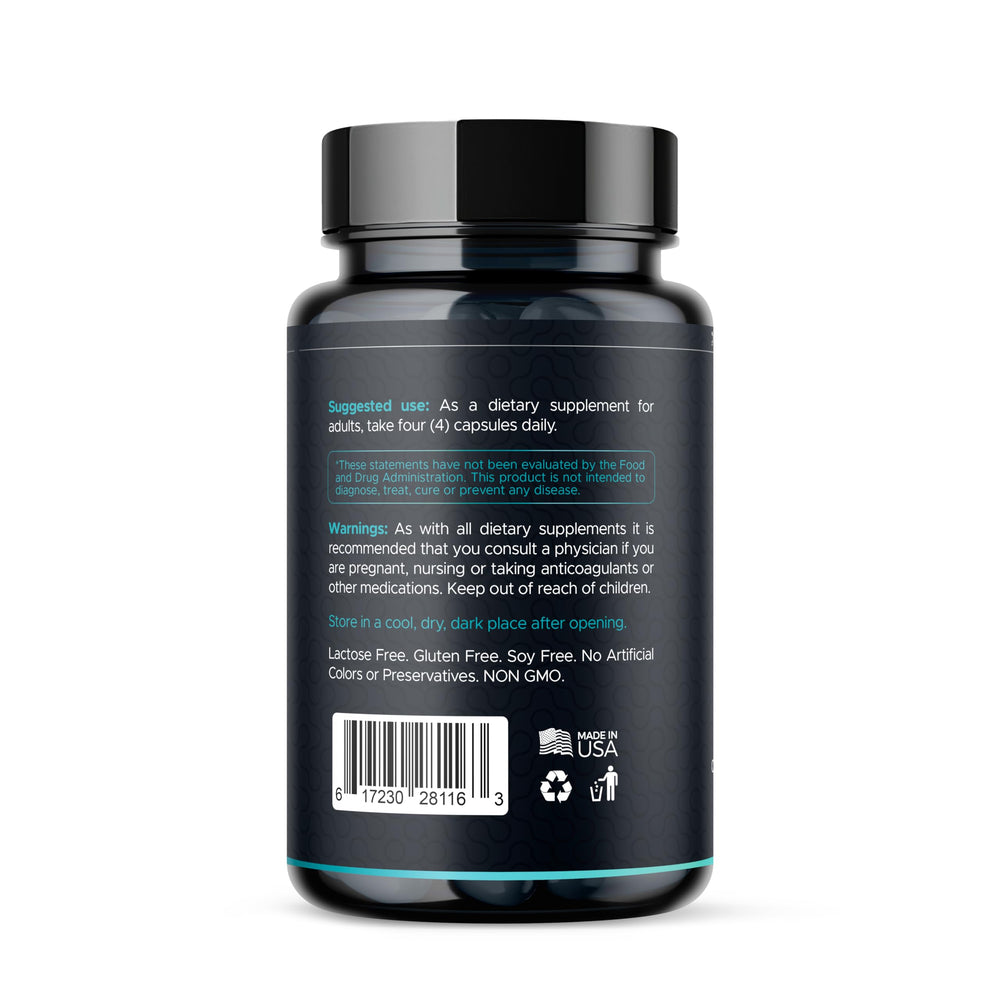 Product packaging featuring Spirulina and Chlorella imagery