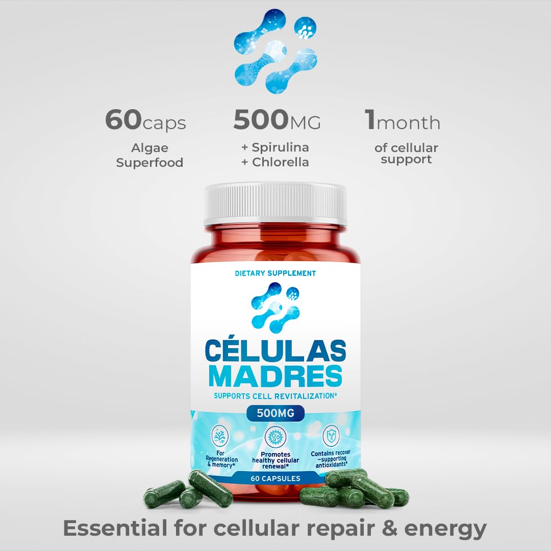 Spirulina and Chlorella ingredients background