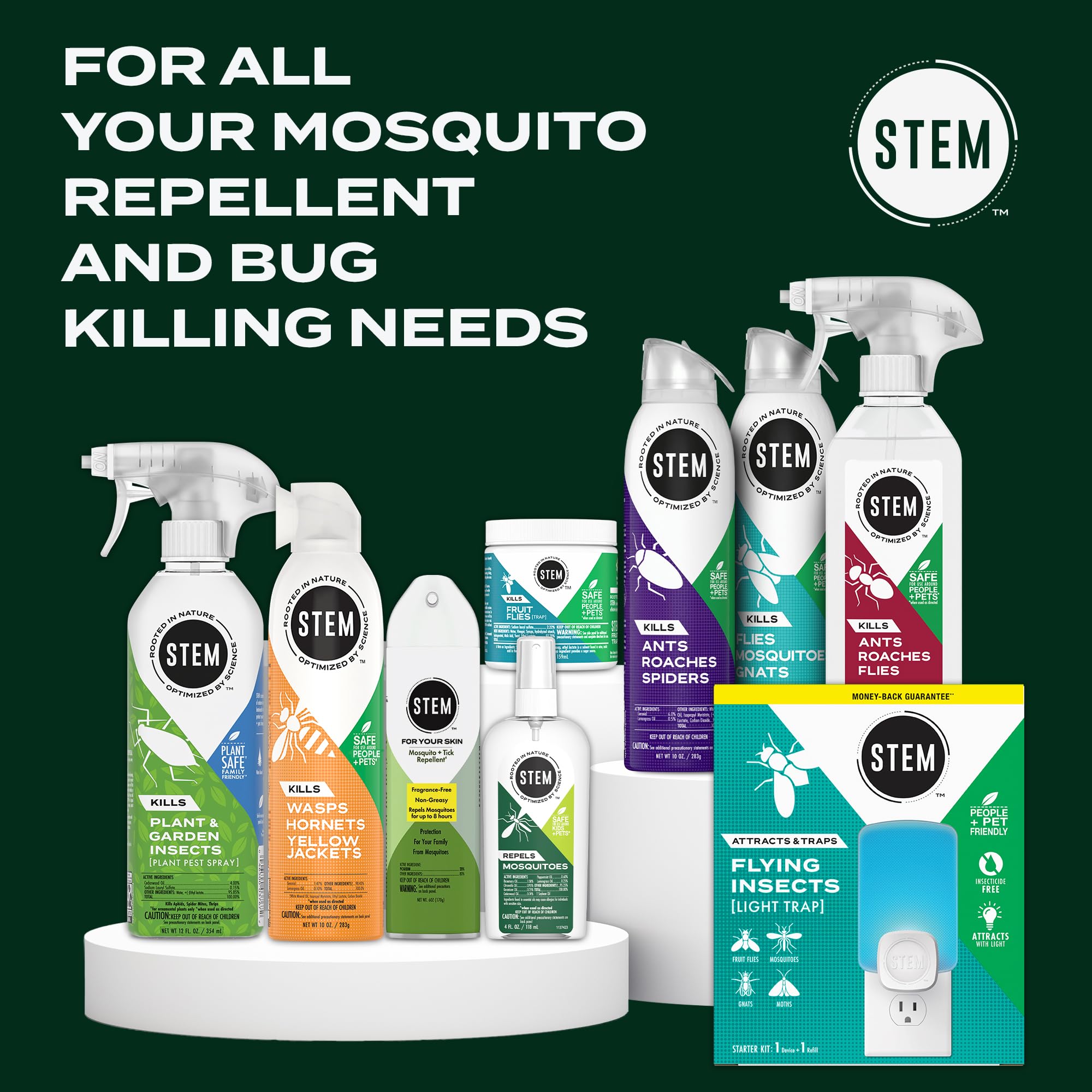 STEM Repels Mosquitoes entomologist-tested label close-up