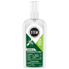 STEM Repels Mosquitoes no-dye fragrance-free formula on bottle label
