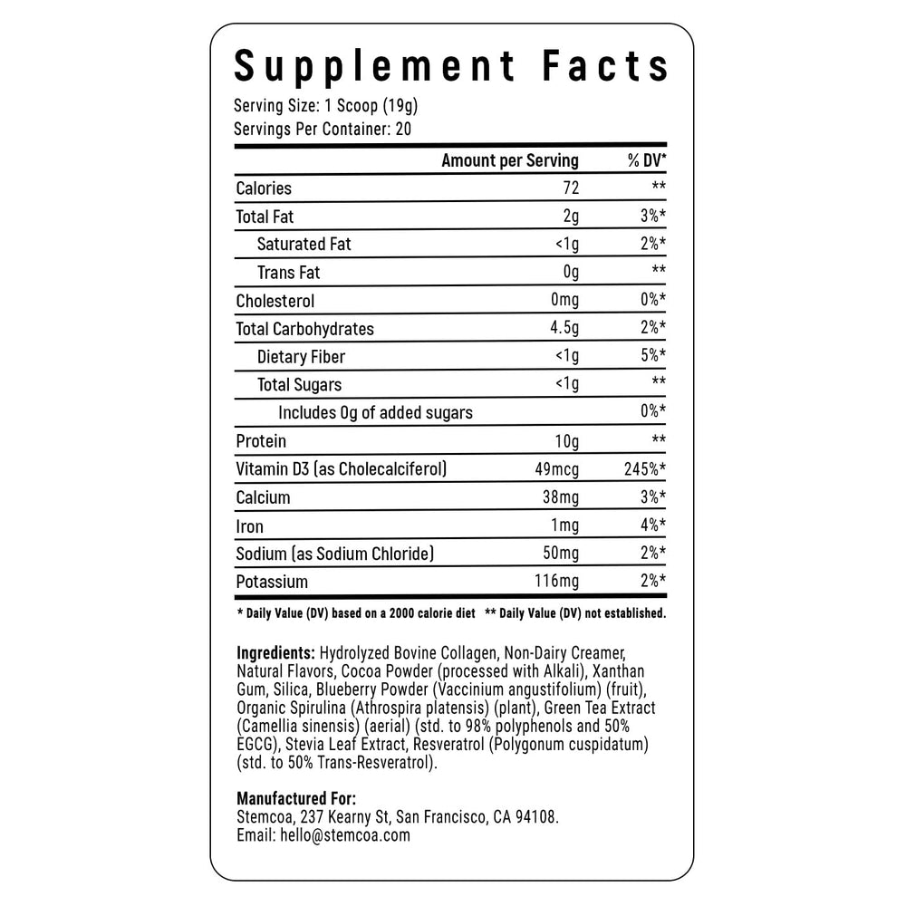 Stemcoa NCR1 collagen powder tub front view
