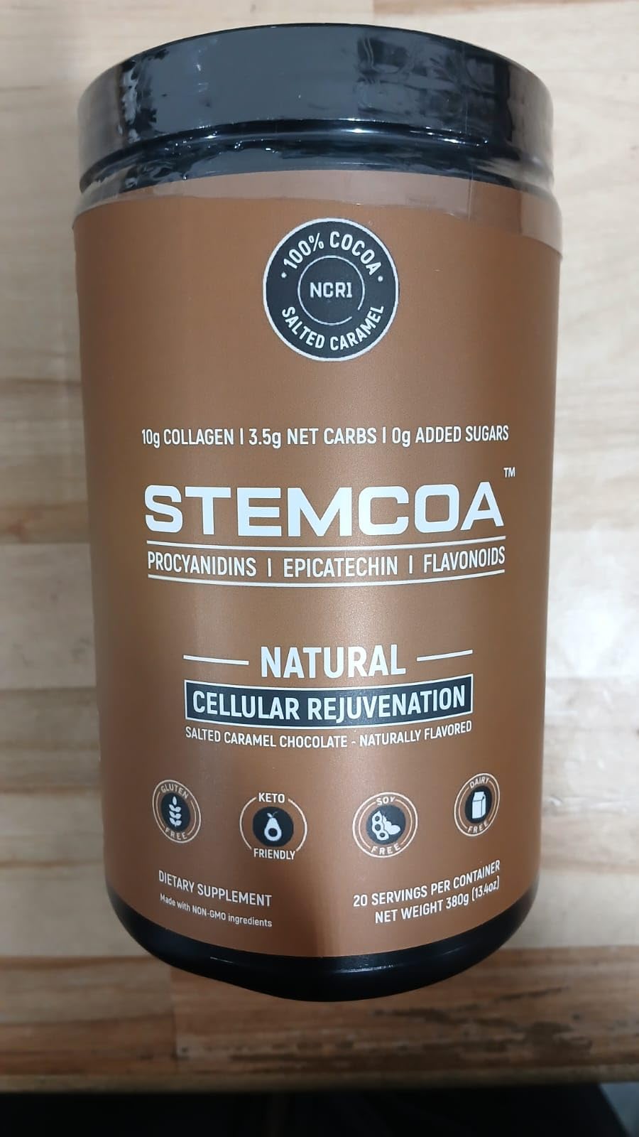 Stemcoa NCR1 non-GMO label on packaging