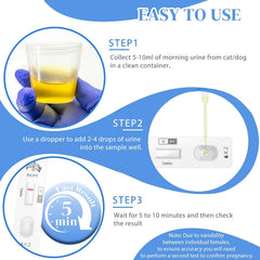 Individually sealed sterile dog and cat pregnancy test packaging