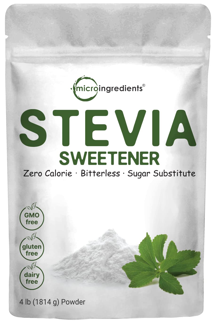 4 lb Stevia Erythritol blend powder in a resealable package