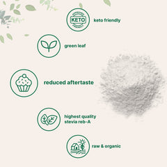 Included measuring scoop with stevia powder
