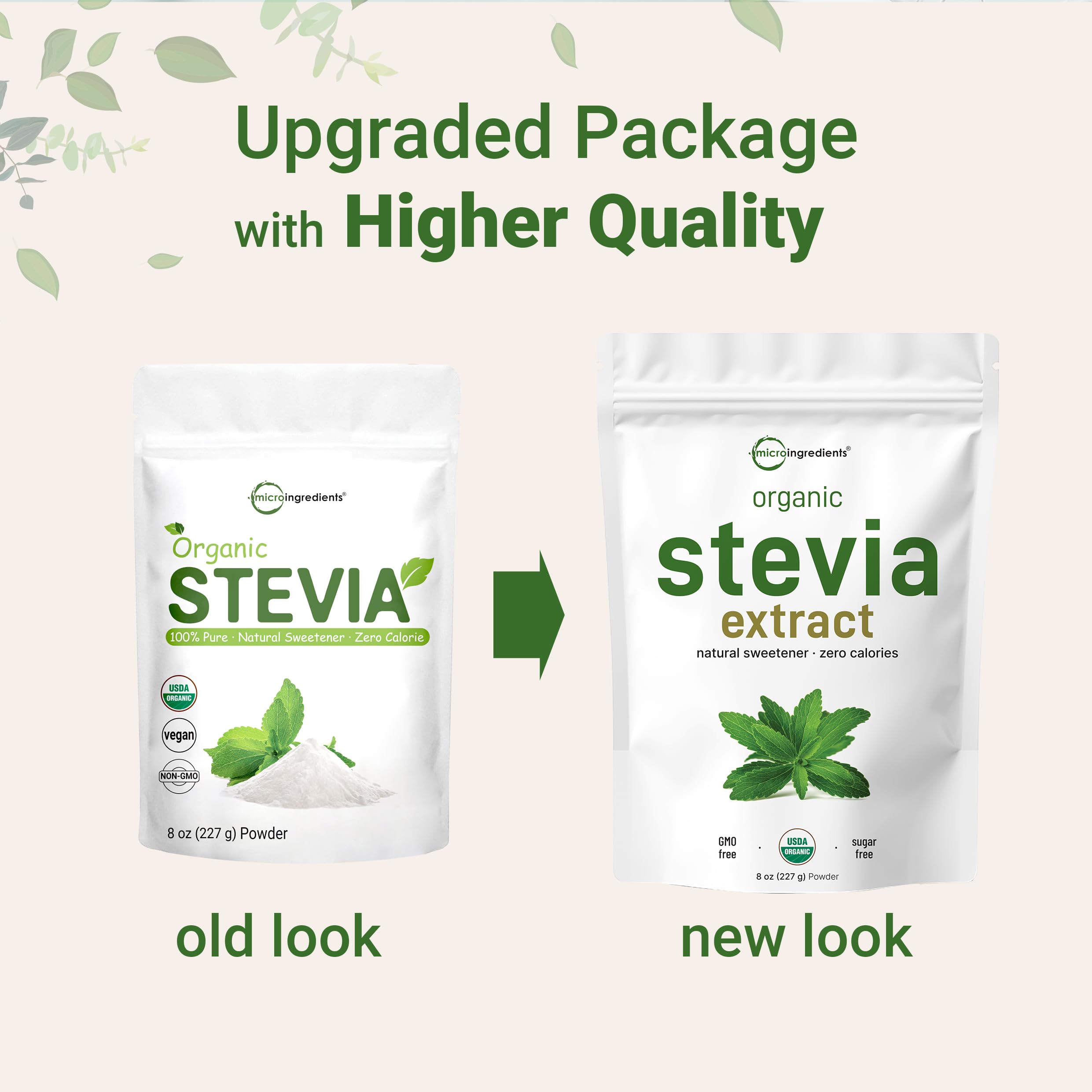 Keto-friendly stevia sugar substitute for baking and drinks