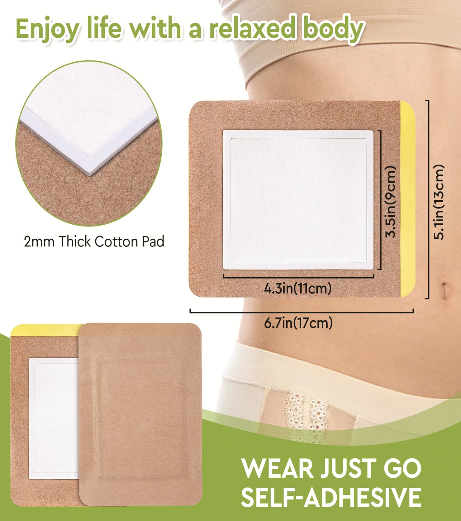 Applying castor oil to the cotton pad for pack wrap