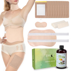 STFOCE Castor Oil Pack Wrap front view - 7.9 x 5.5 inches