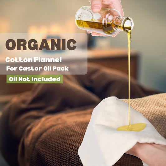 Natural unbleached cotton flannel for castor oil wraps