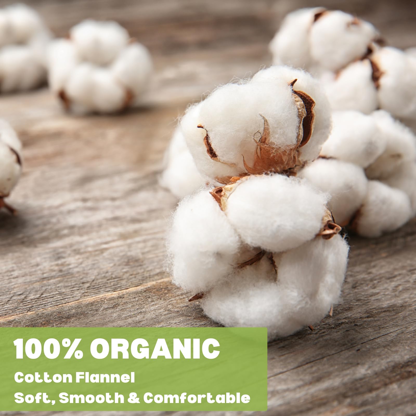 Durable organic cotton flannel cloth for reuse