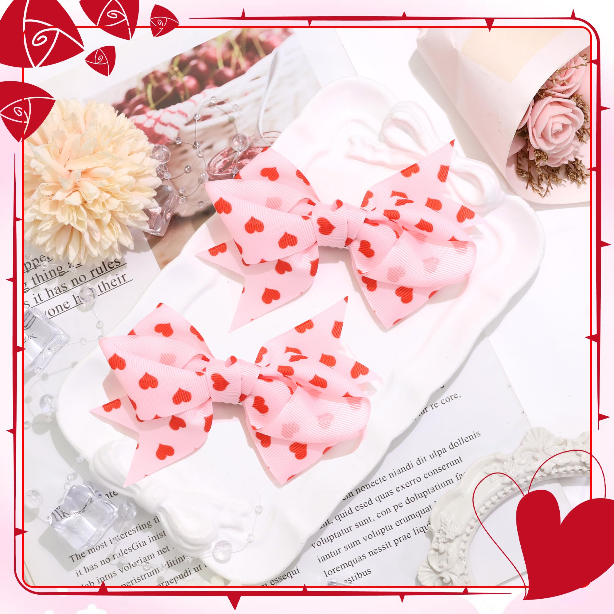 Valentine’s Day hair accessory by STGDAK ideal for girls and women.