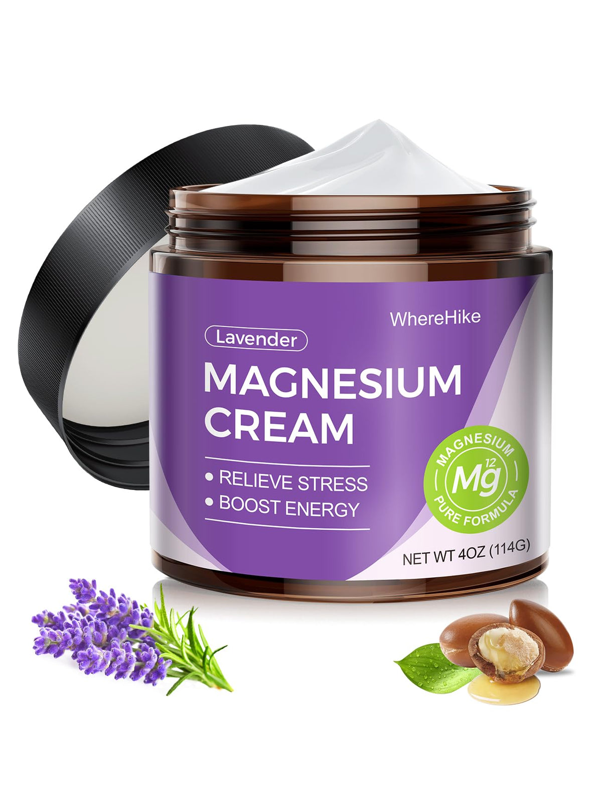 Bottle of stilip Magnesium Cream with lavender