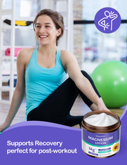 Massage applying magnesium lotion for smooth absorption