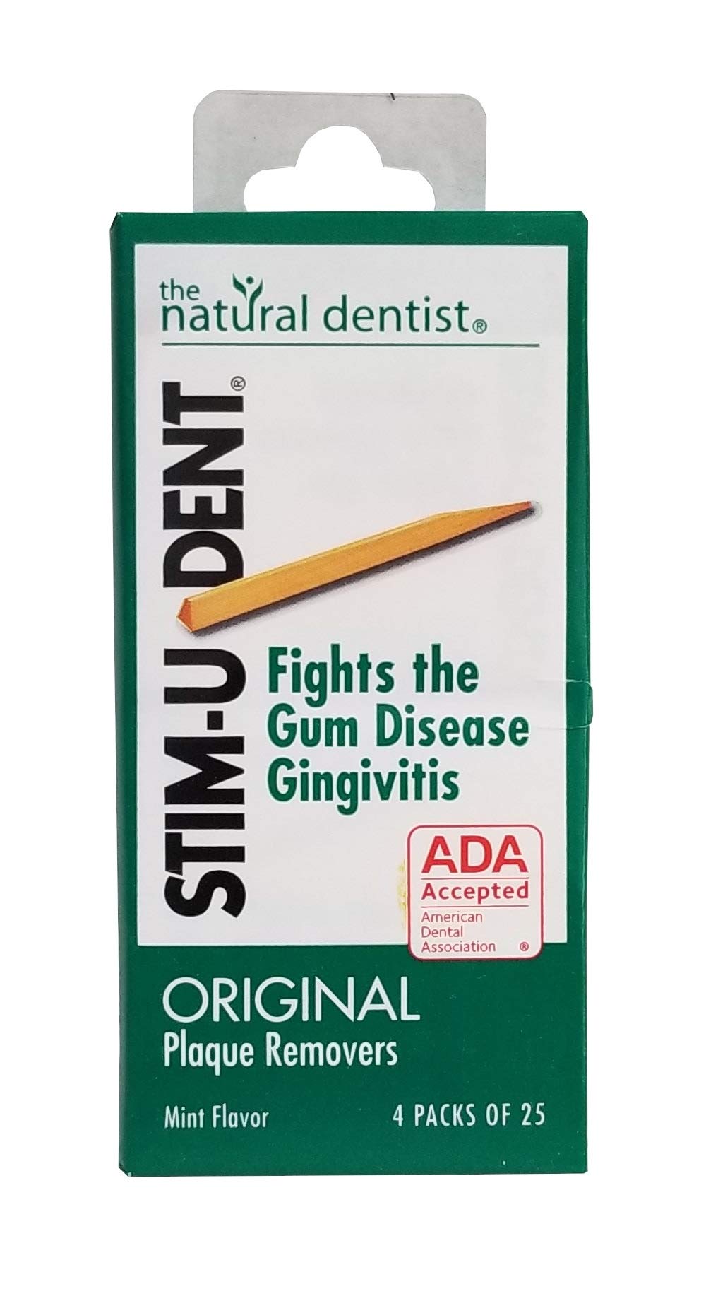 Stim-u-dent Plaque Removers Mint packaging 4-pack