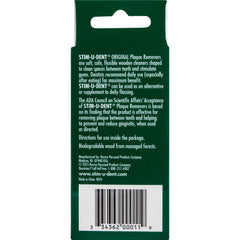 Using STIM-U-DENT plaque removers between teeth
