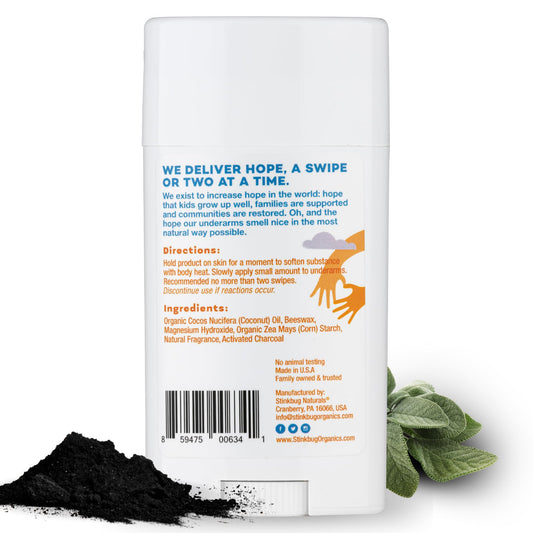 Stinkbug coconut-oil deodorant ingredients provide gentle moisture