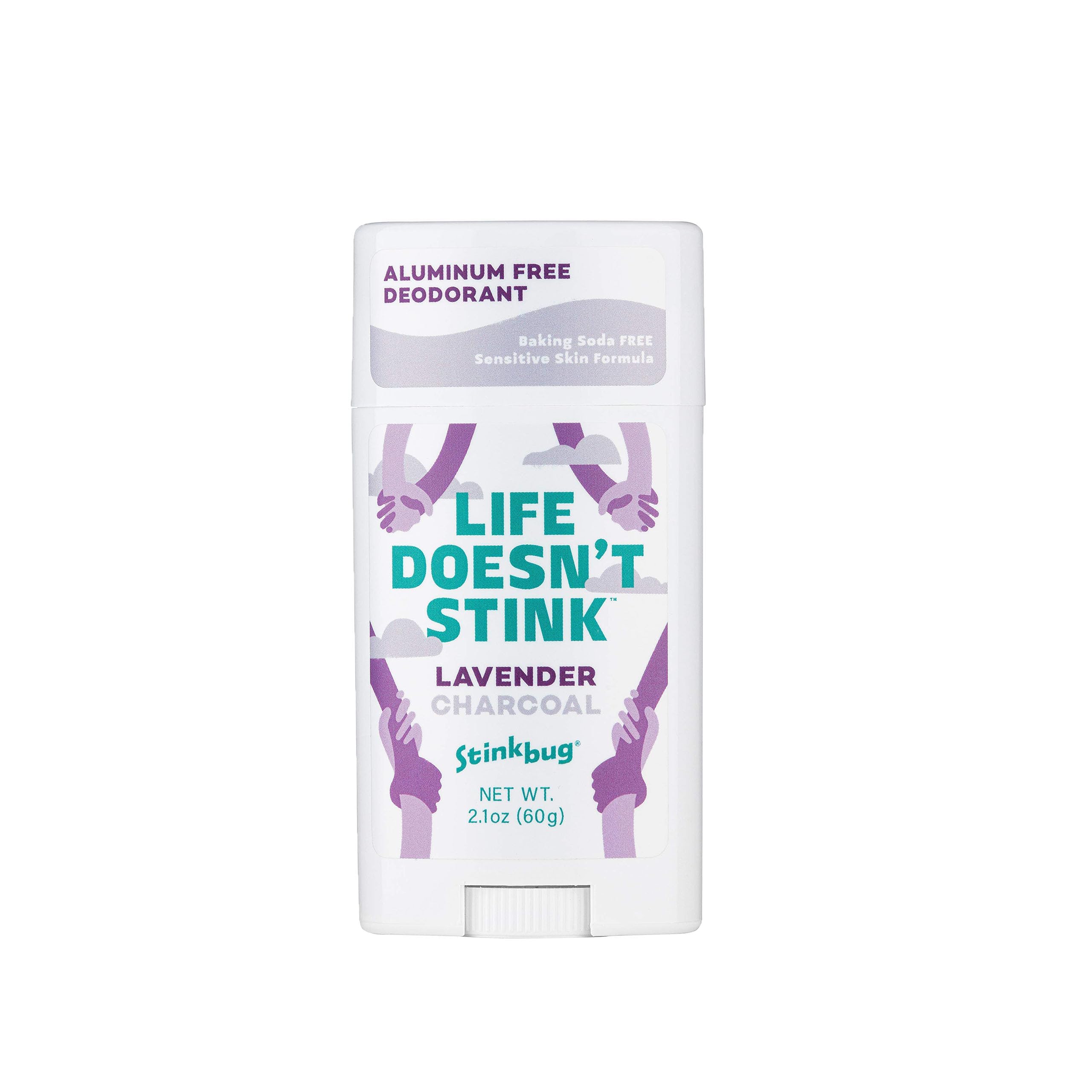 Stinkbug natural deodorant stick with lavender scent for daily freshness.