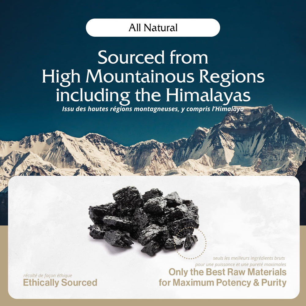 Shilajit resin stirred into a warm beverage