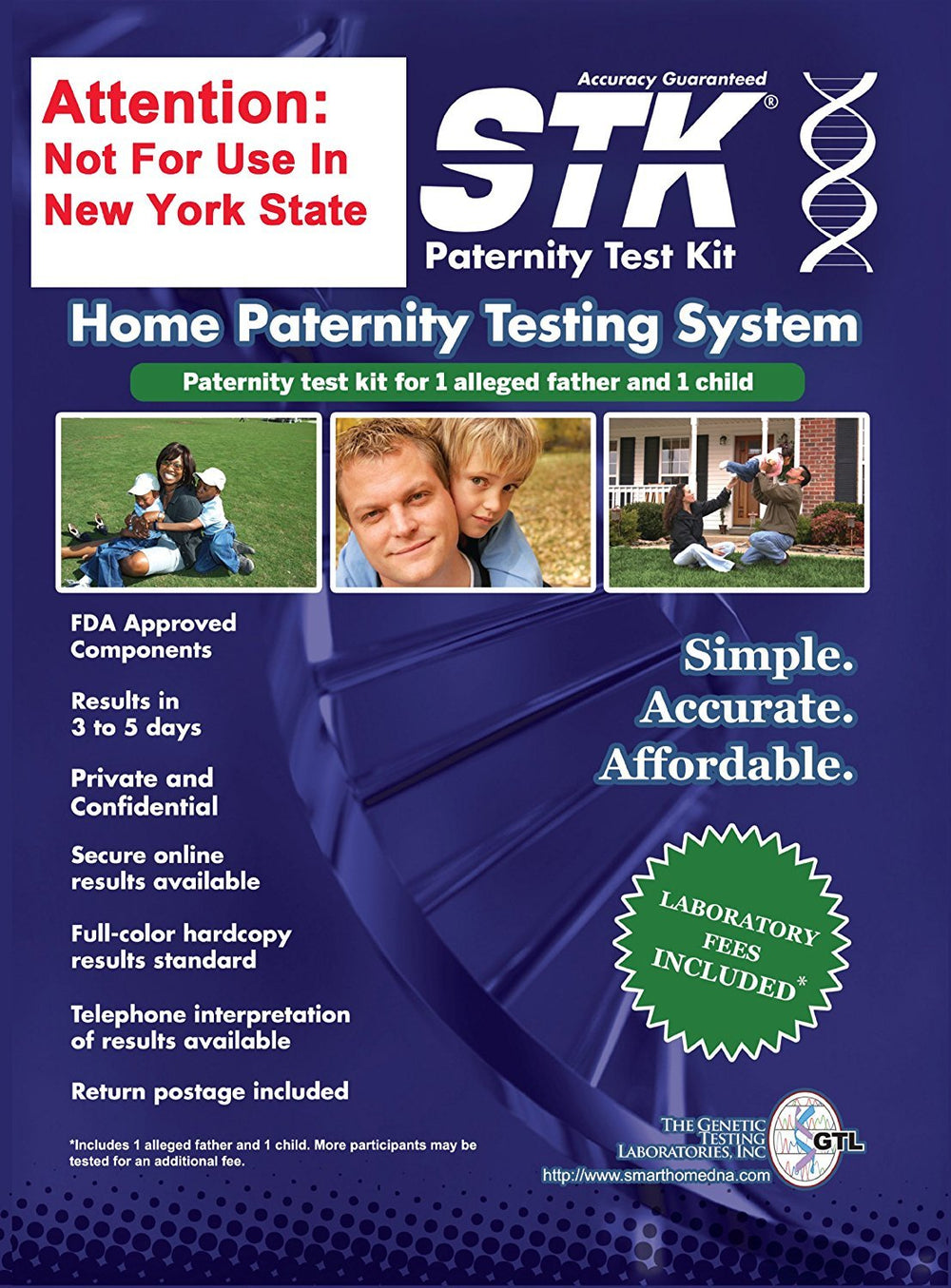 STK Paternity Test Kit front view