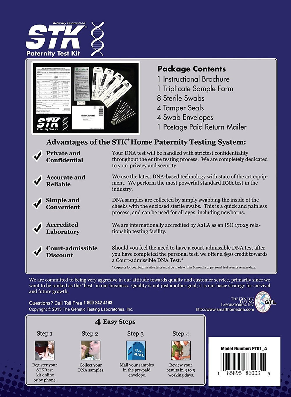 Sample collection swabs included in the kit