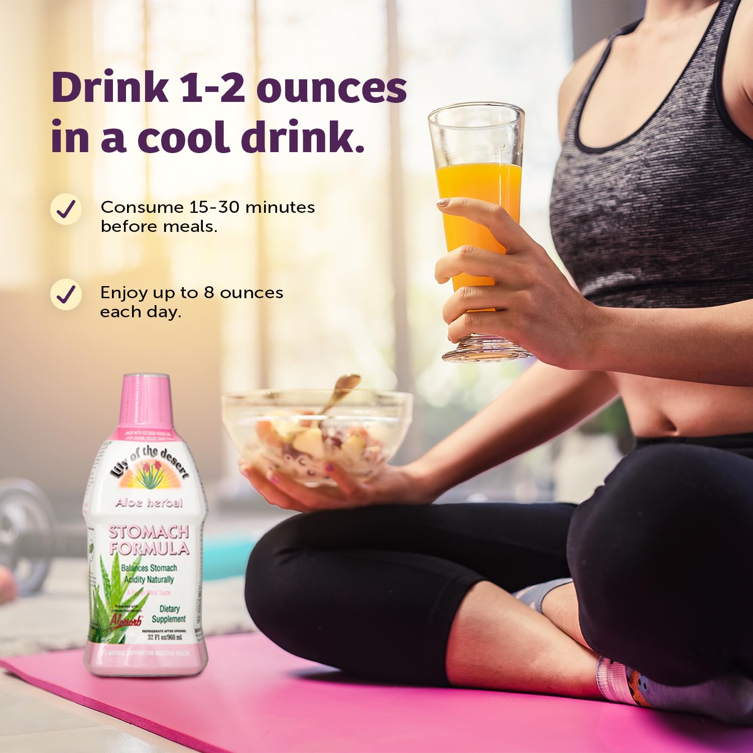 Serving suggestion: 2 ounces as needed for stomach formula