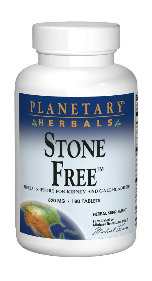 Planetary Herbals Stone Free 820 mg bottle label