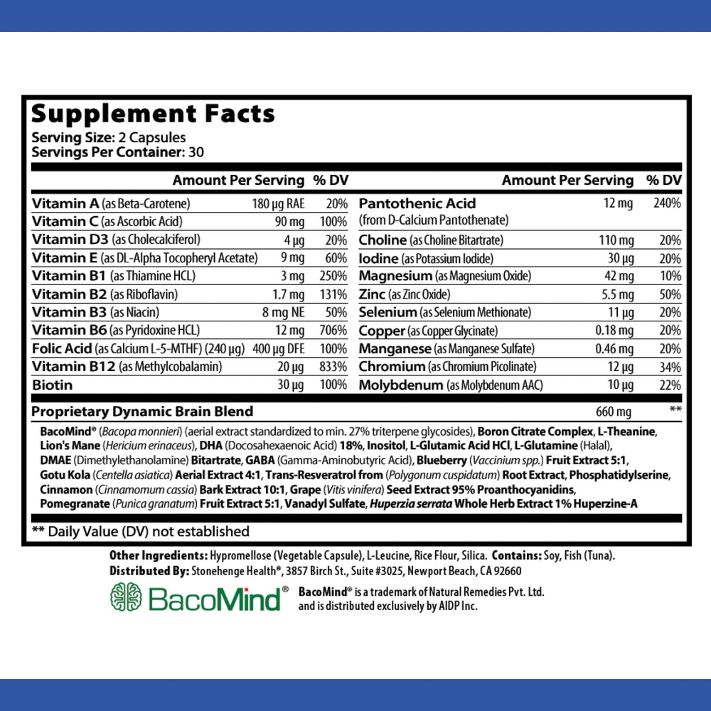 Bottle displaying 30 servings per container