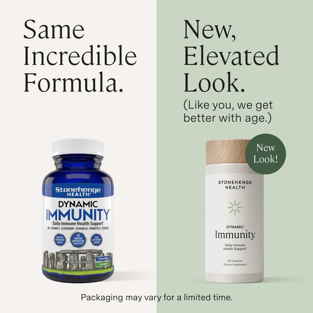 Dynamic Immunity capsules arranged for easy daily use and on-the-go routines