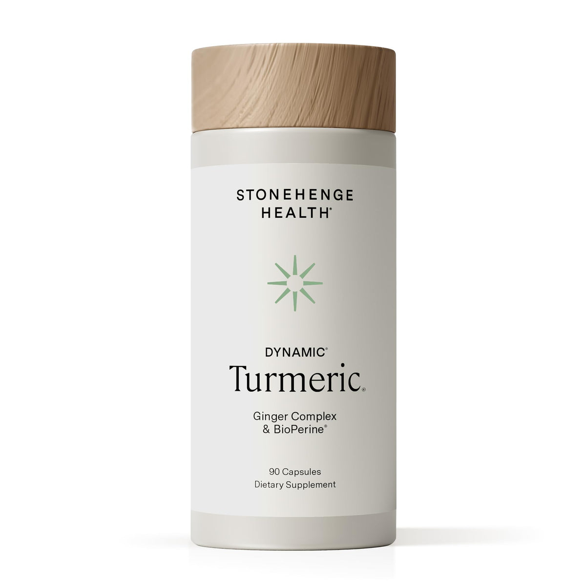 Stonehenge Health Dynamic Turmeric Curcumin with Ginger bottle - 90 vegan capsules
