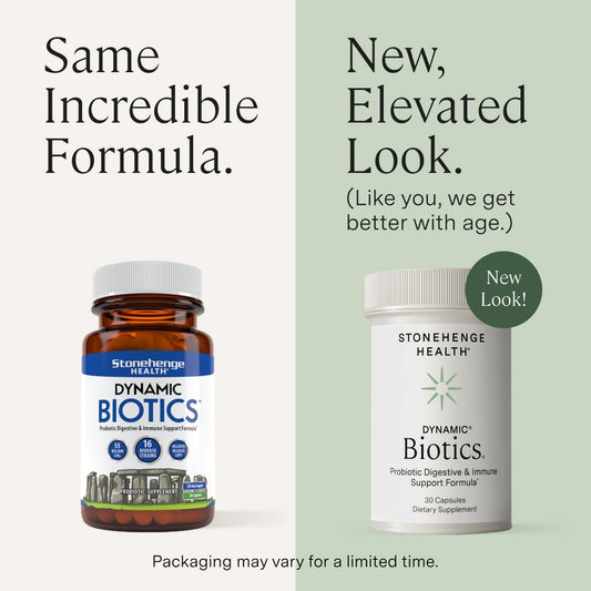 Probiotic blend label with 55B CFU and 16 strains