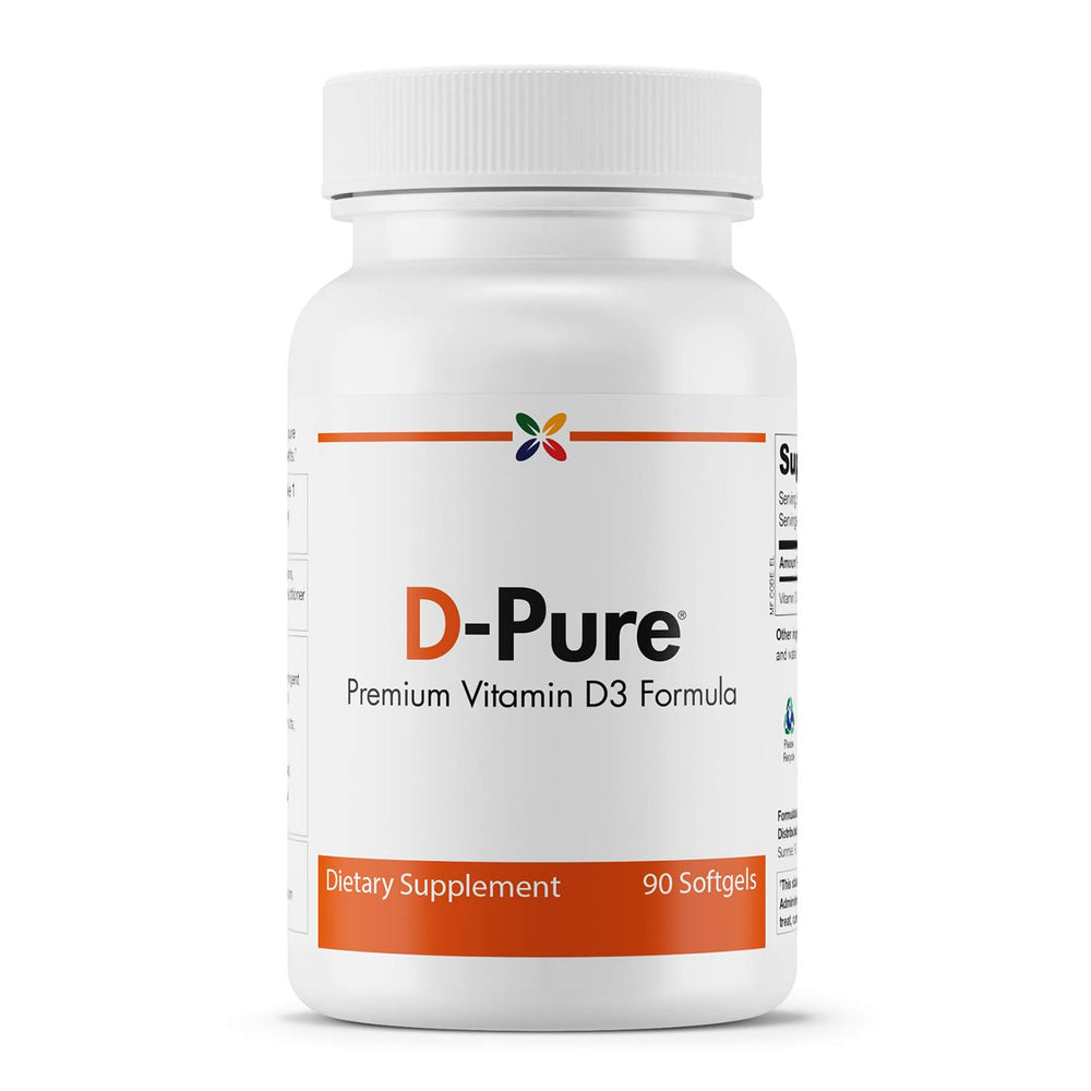 Stop Aging Now D-Pure Vitamin D3 5000 IU bottle front view