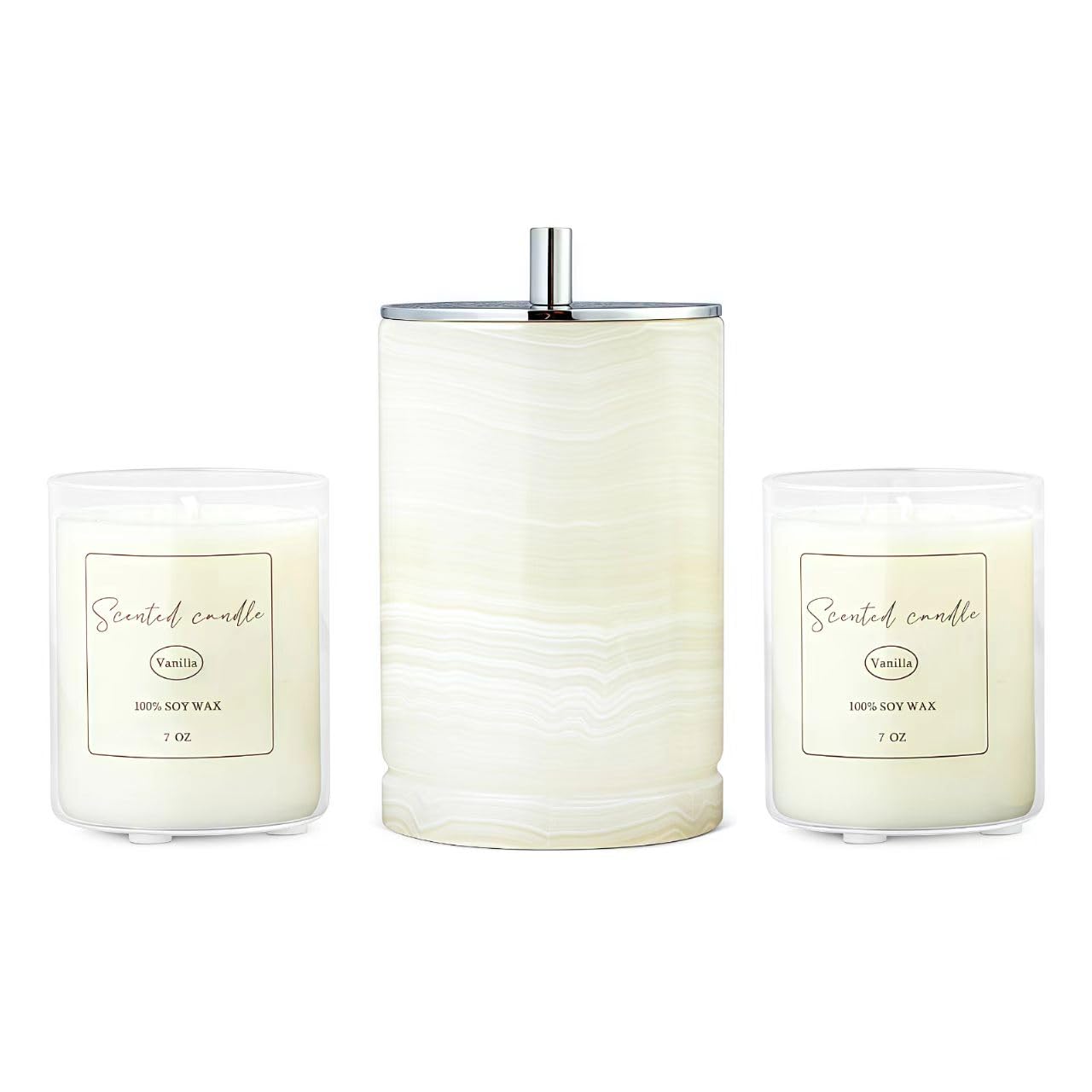 Story of Stone non-toxic wax feature signals clean-burning home fragrance.
