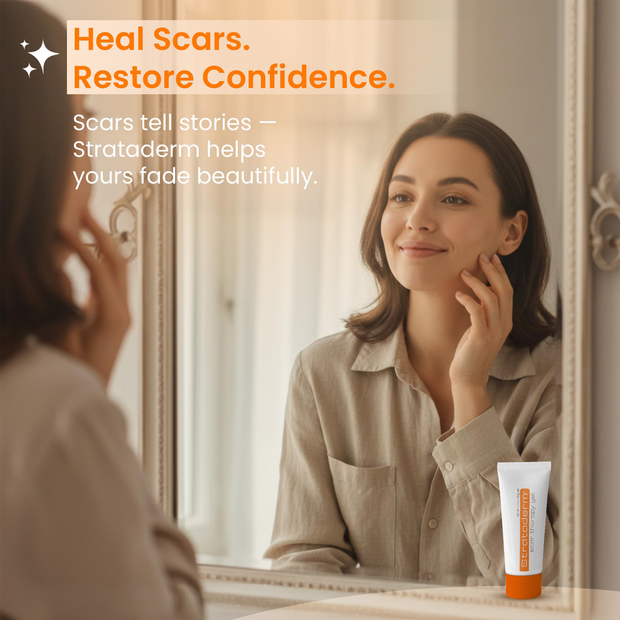 Strataderm Old-New Scar Management highlights long-term appearance support.