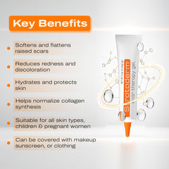 Strataderm scar gel box and tube indicates a long-lasting 10g supply.