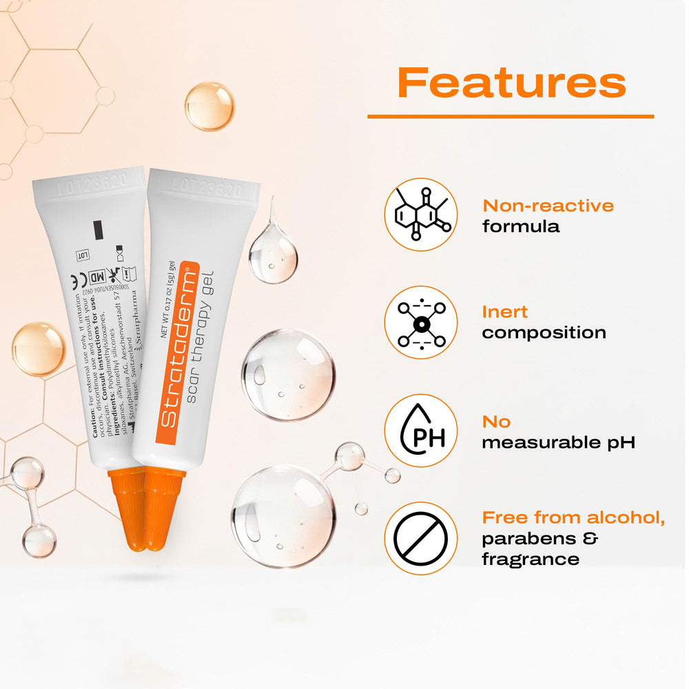 Strataderm Professional Scar Gel packaging cap highlights user-friendly design.