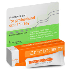 Strataderm Professional Scar Gel tube application for easy, precise scar treatment after injury.