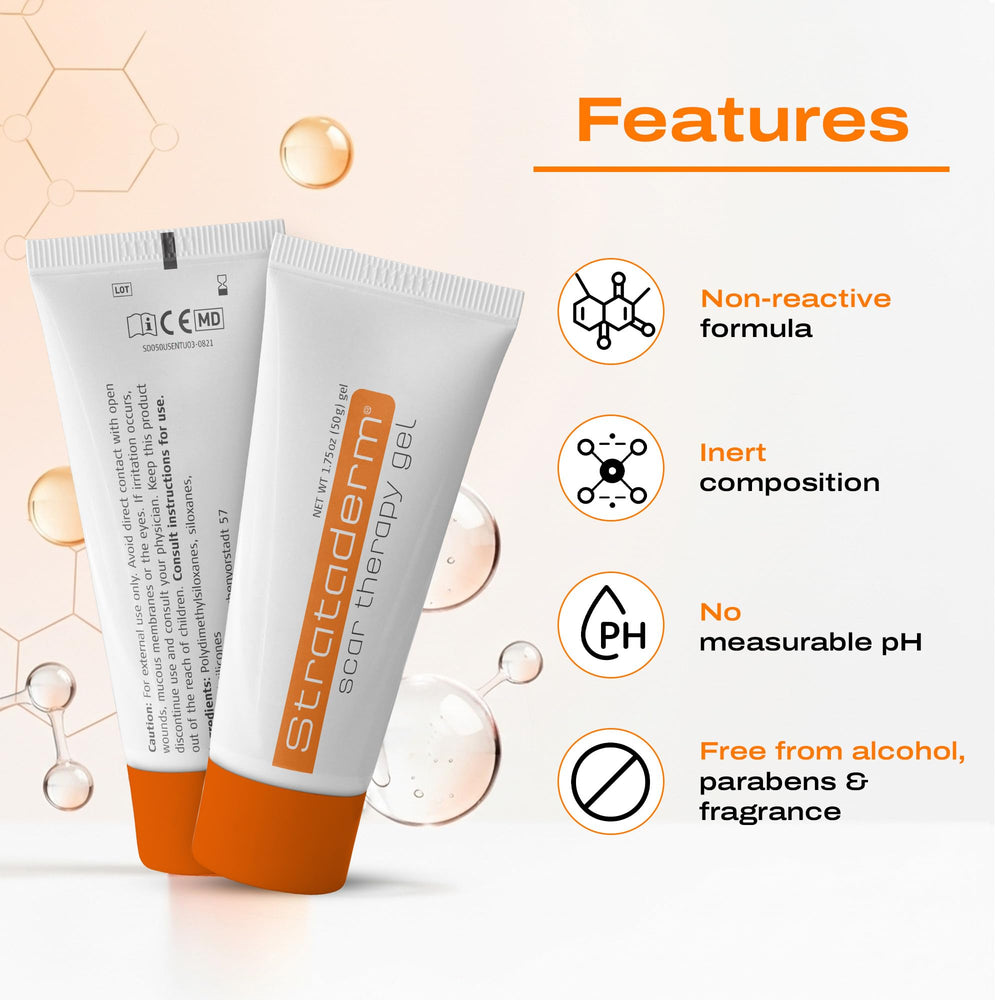 Strataderm Redness Reduction visible on scar area.