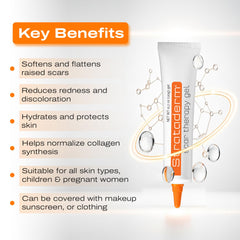Strataderm Scar Gel represented as a transparent film for gentle wear