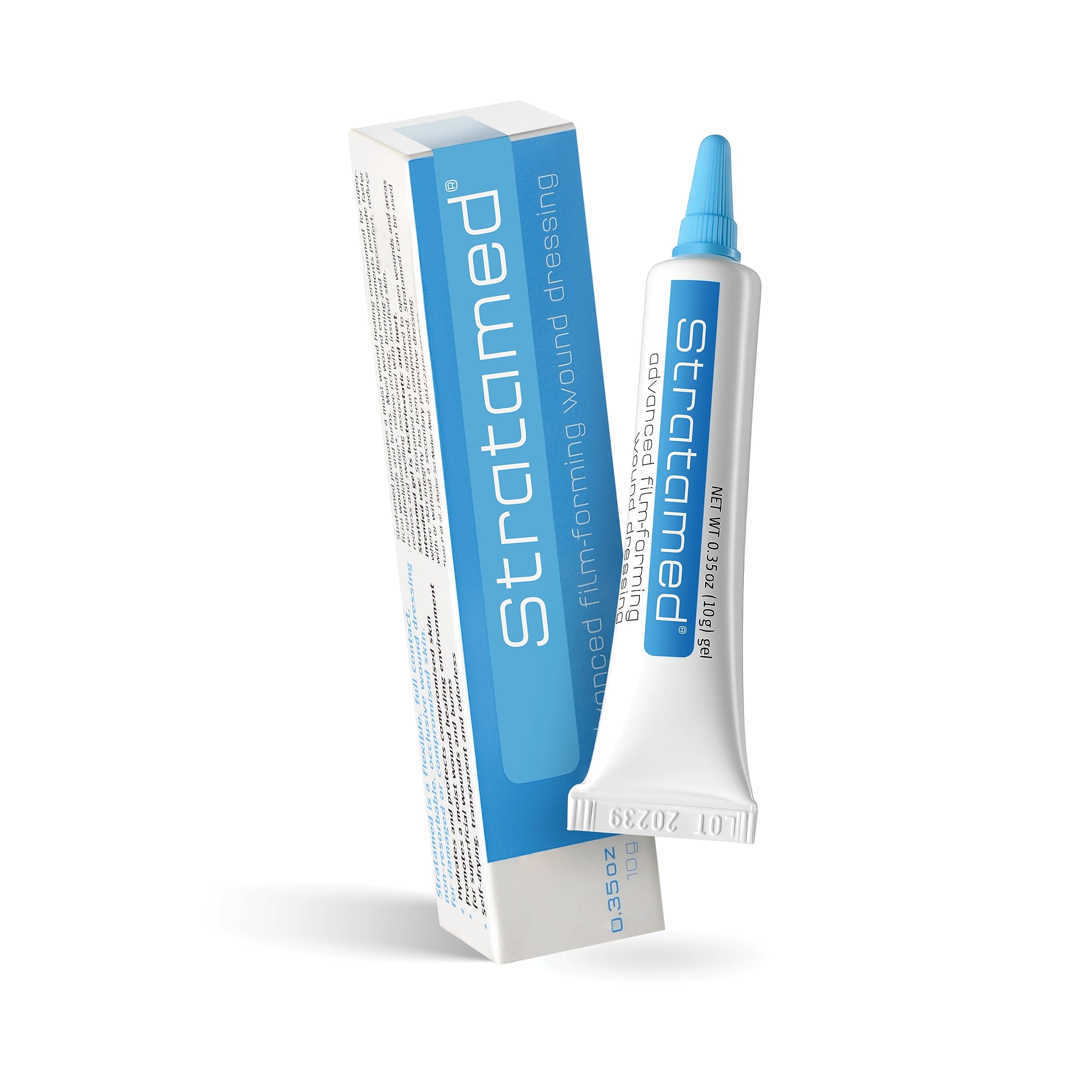 Stratamed advanced-dressing in use, close-up applying protective film over a wound.