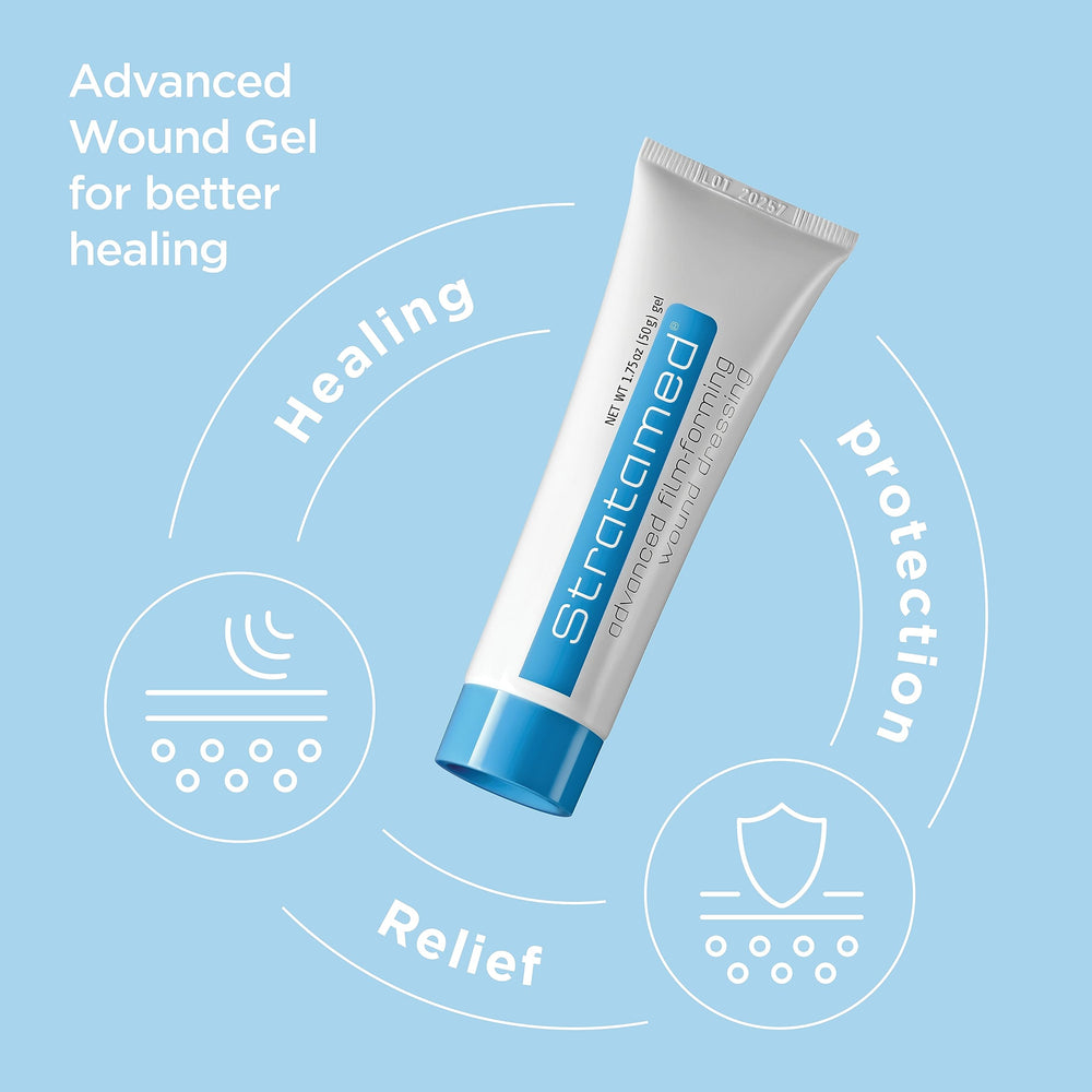 Stratamed post-procedure use on incisions and cosmetic treatments to support care.