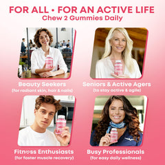 Strawberry flavor sugar-free collagen gummies packaging