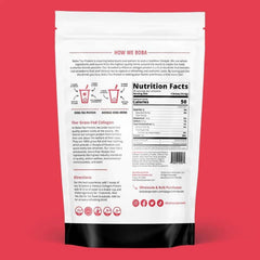 Nutrition facts panel for Strawberry Hibiscus Collagen