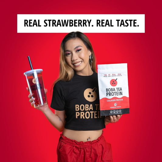 Packaging label for Strawberry Hibiscus Collagen