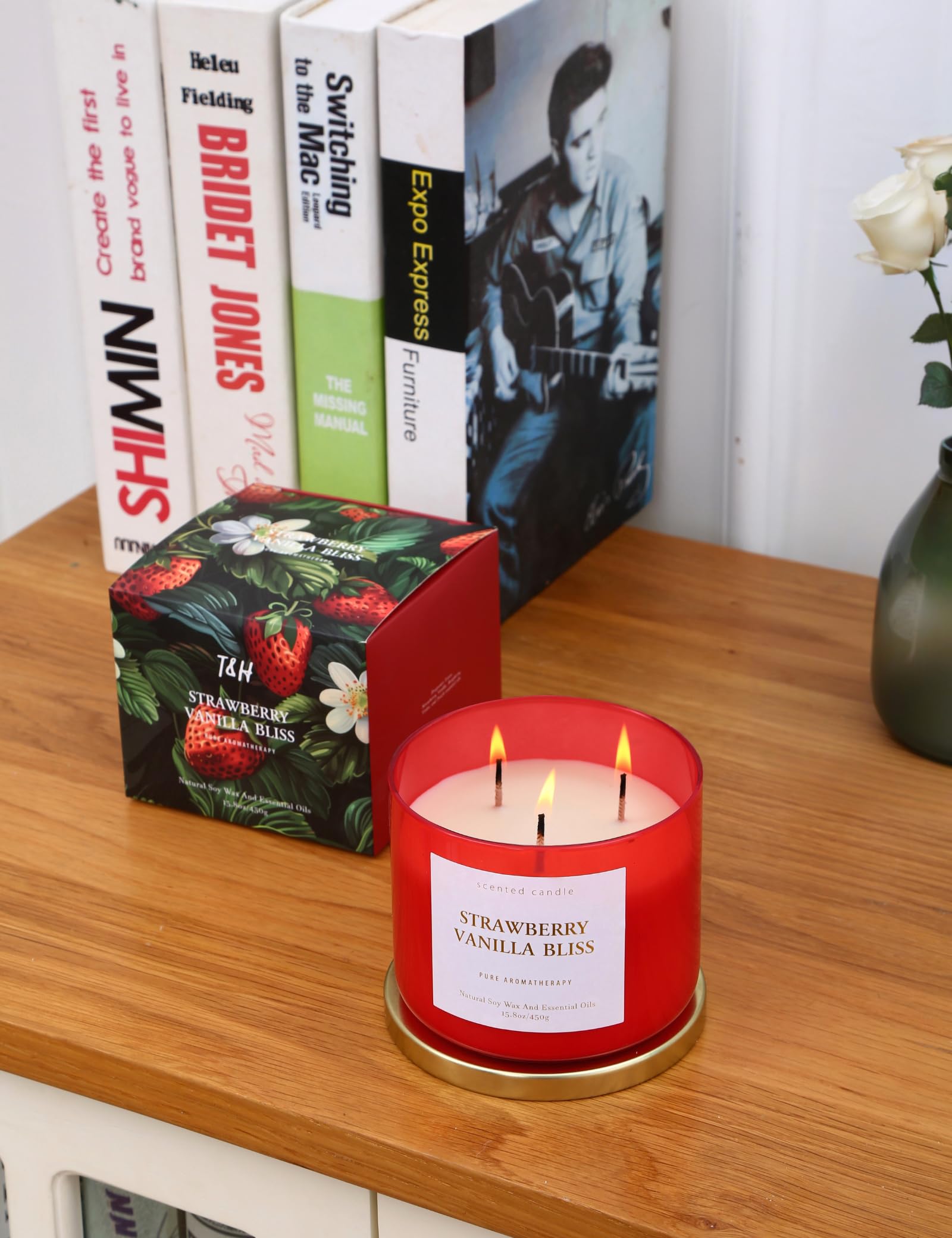 Relaxing aromatherapy and stress-relief mood with the candle