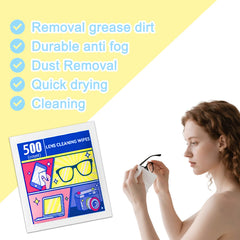 Streak-free clarity after using pre-moistened wipes