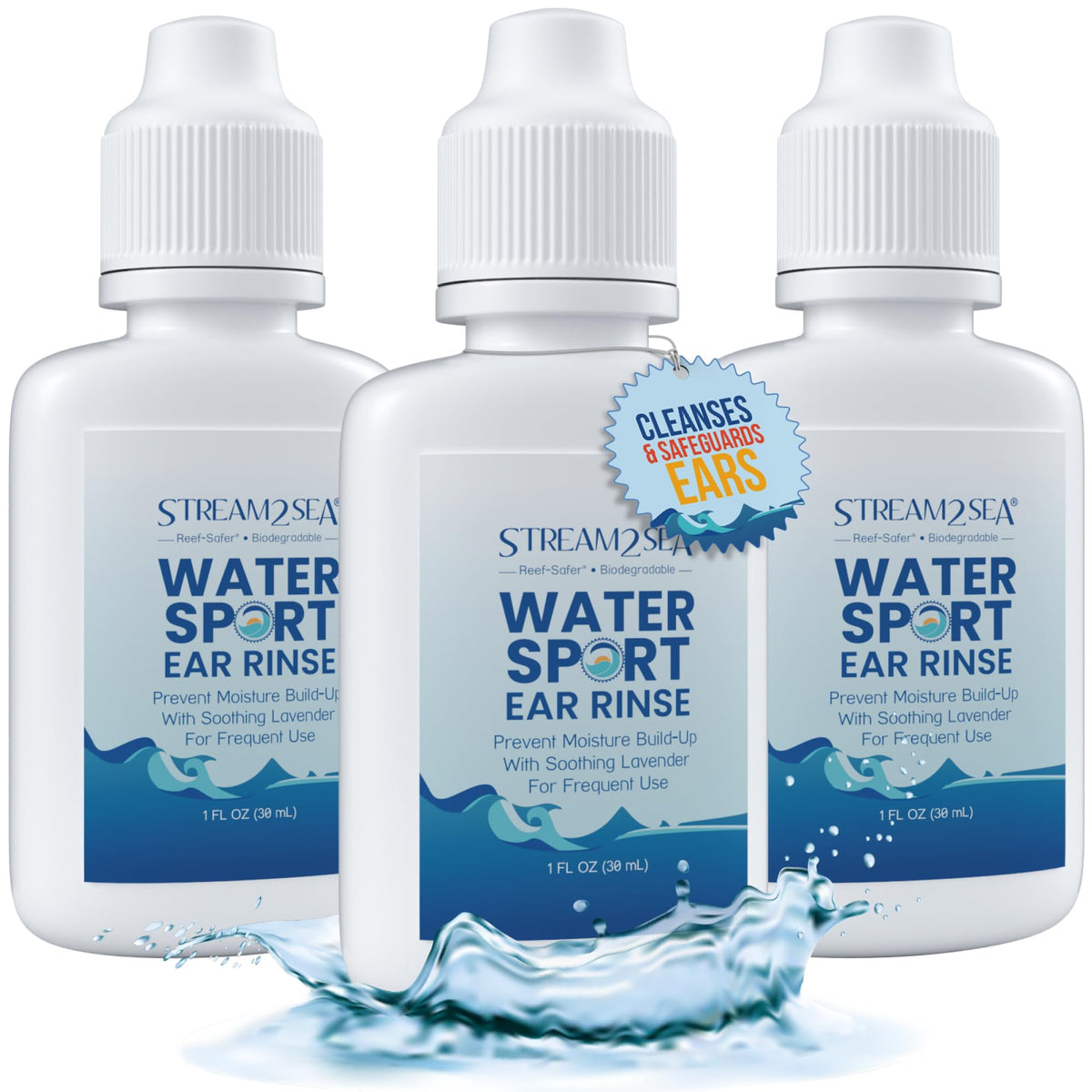 Stream2Sea Water Sport Ear Rinse bottle front view for travel use