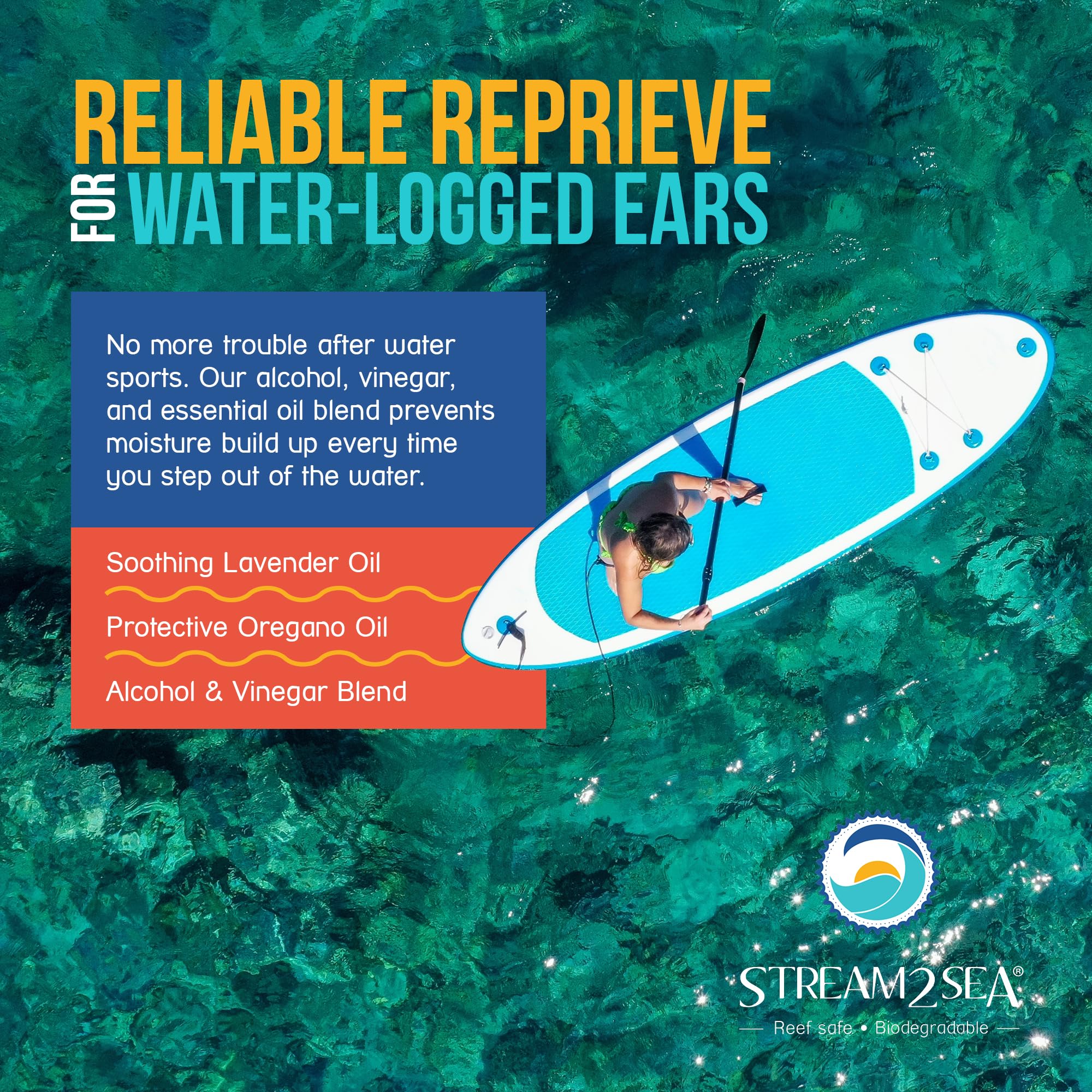 Stream2Sea ocean-bound plastic bottle demonstrates eco-conscious packaging.