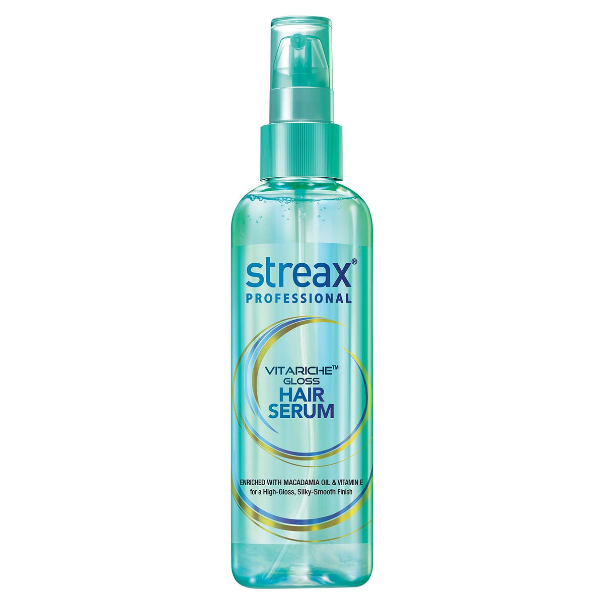 Streax Professional Vitariche Gloss Serum bottle front for salon-like shine
