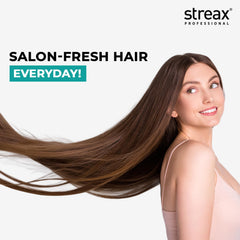 Streax Professional Vitariche Gloss Serum macadamia oil detail highlights nourishing ingredient