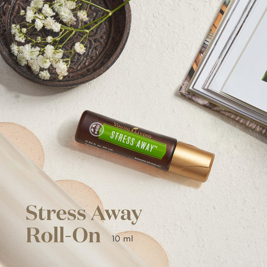 Close-up of Stress Away Roll-On ball and cap